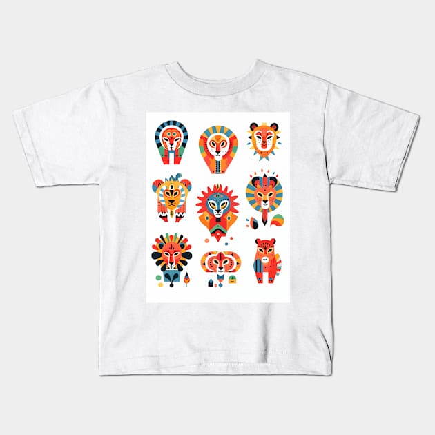 Majestic Leo Zodiac Design Kids T-Shirt by saveasART